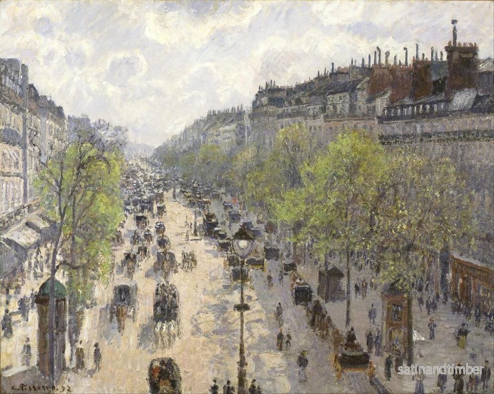 Reproduktion av målningen Vår på boulevard Montmartre - Camille Pissarro - Bild 2