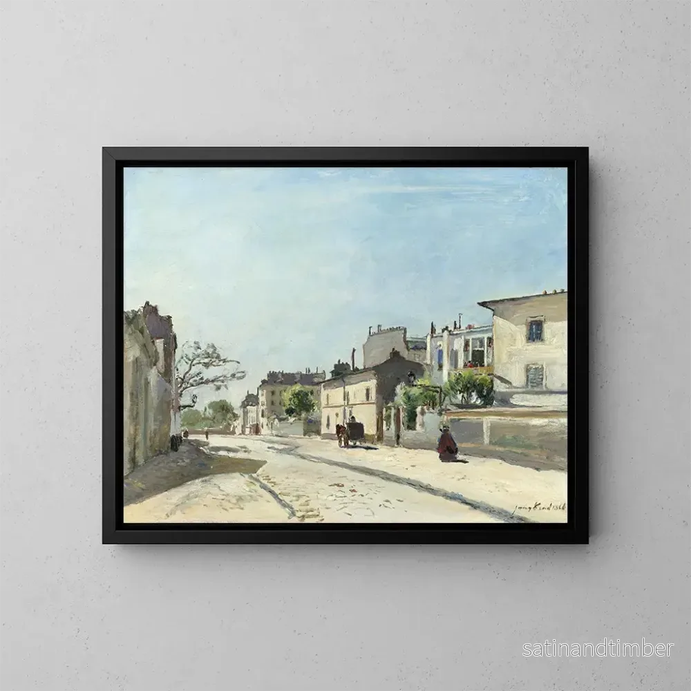 Reproduktion av målningen Gatan Notre-Dame, Paris - Johan Barthold Jongkind