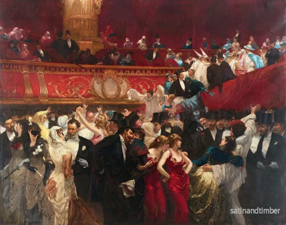 Reproduktion av målningen Bal masqué - Charles Hermans - Bild 2