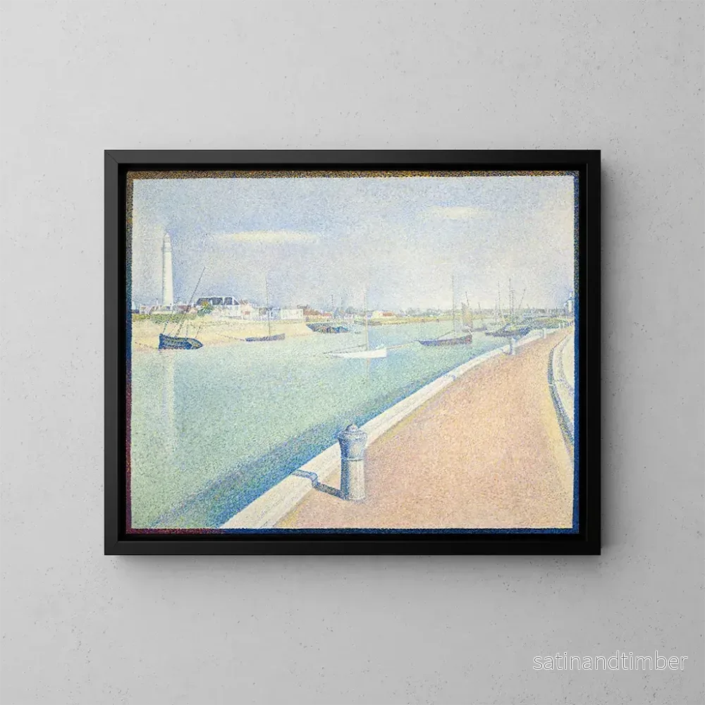 Reproduktion av målningen Le canal de Gravelines Petit Fort Philippe - Georges Seurat