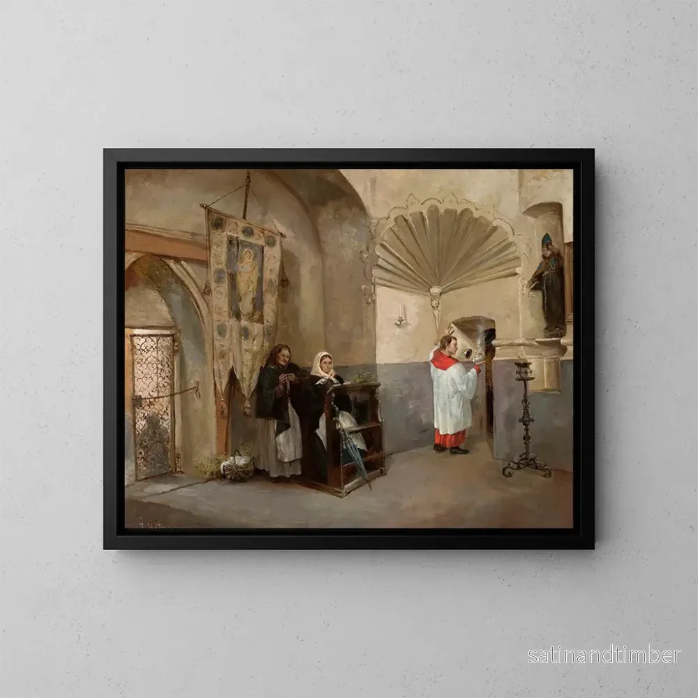 Reproduktion av målningen av interiören i Tre Kungars kapell i Bernardine-kyrkan i Vilnius - Józef Bazukiewicz