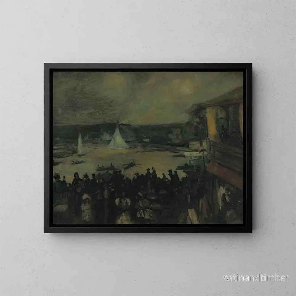 Reproduktion av målningen Båtar med segel i Paris - William James Glackens