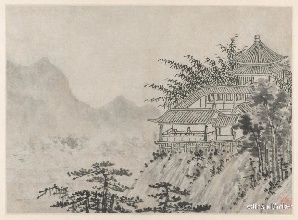 Reproduktion av målningen Les Mille Acres de Nuages - Shen Zhou - Bild 2