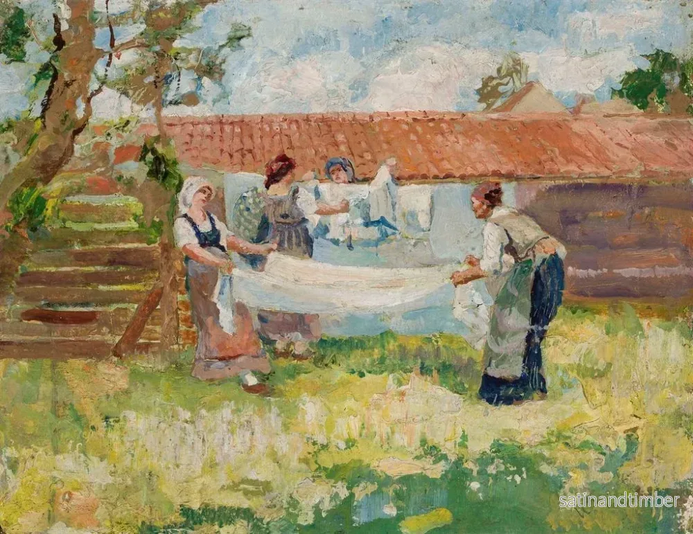 Reproduktion av målningen Les blanchisseuses - Isaak Izrailevich Brodsky - Bild 2