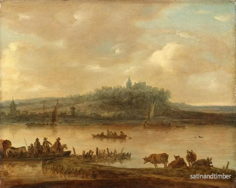 Reproduktion av målningen Vue sur le Rhin et l'Elterberg - Jan van Goyen - Bild 2