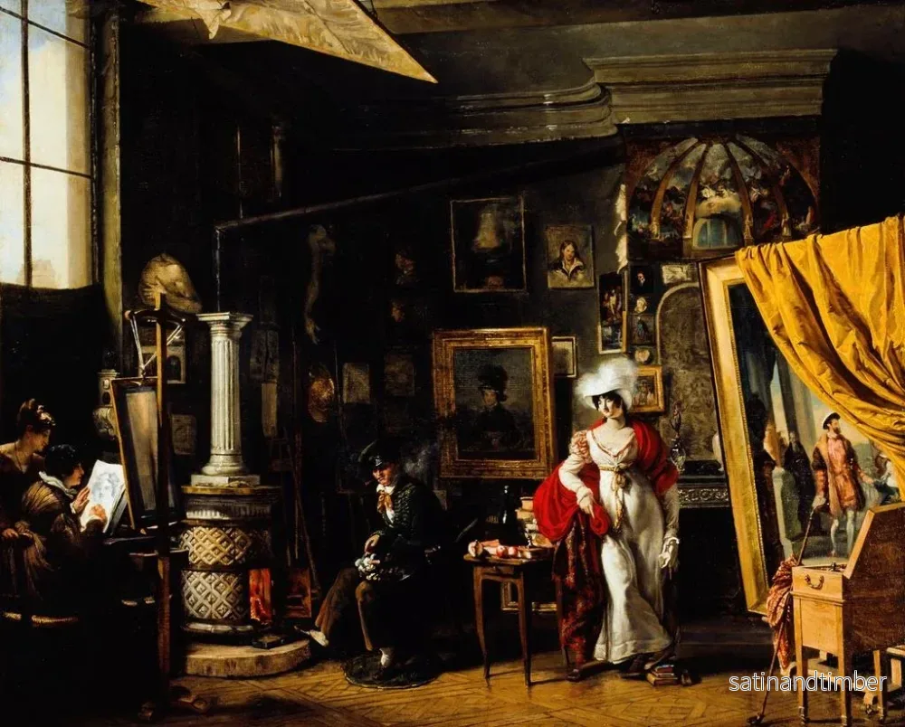 Reproduktion av målningen L'atelier du peintre T. B. Bitter 1781-1832 - T B Bitter - Bild 2
