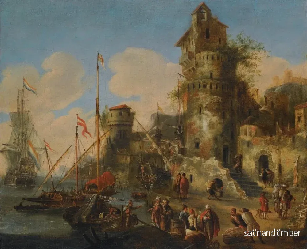 Reproduktion av målningen En caprice de port méditerranéen - Peter van de Velde - Bild 2