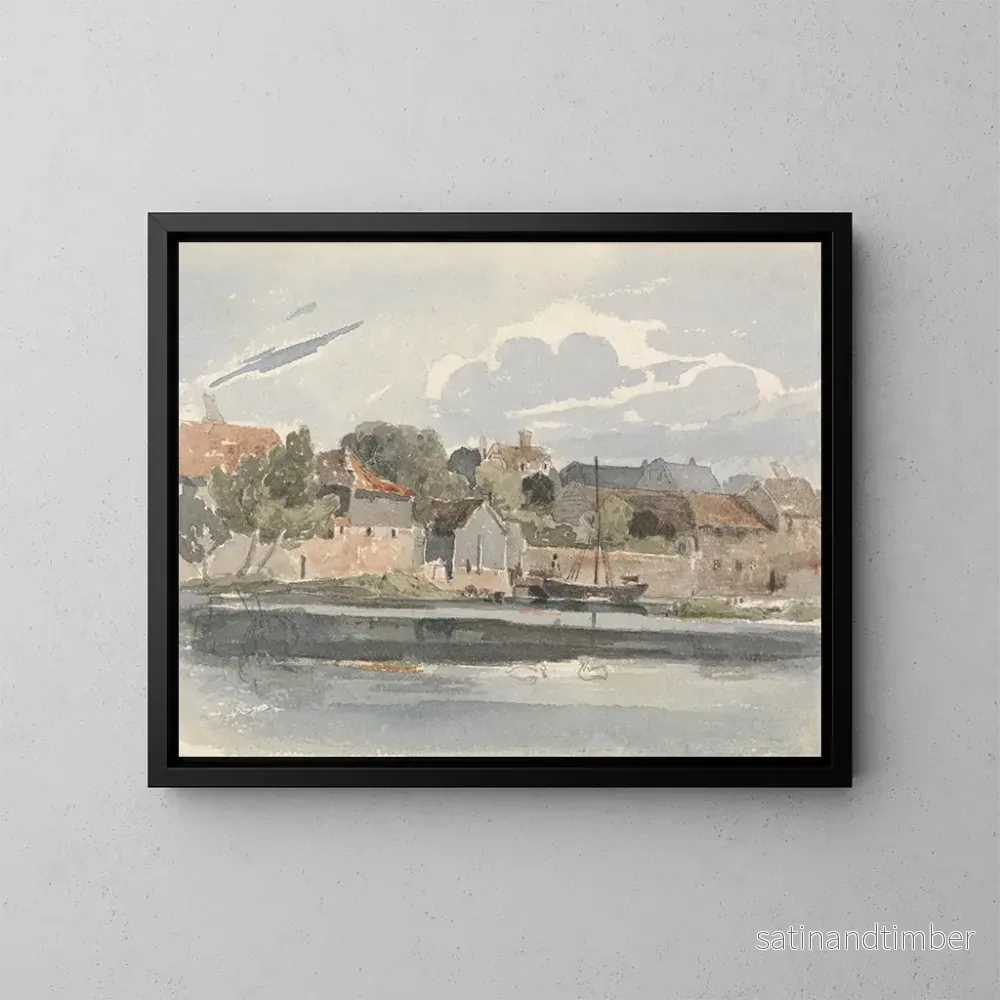 Reproduktion av målningen Vue de la Tamise à Kingston – Peter DeWint Reproduktion av målningen Vue de la Tamise à Kingston – Peter DeWint