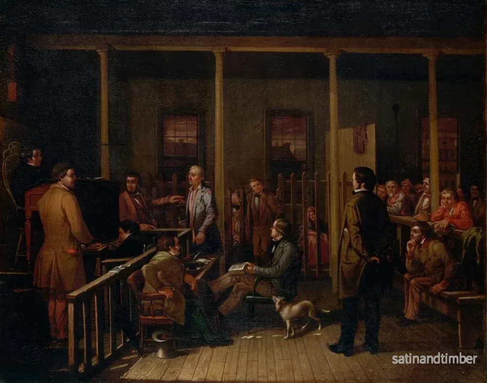 Reproduktion av målningen av Missouri domstolsal - William Josiah Brickey - Bild 2