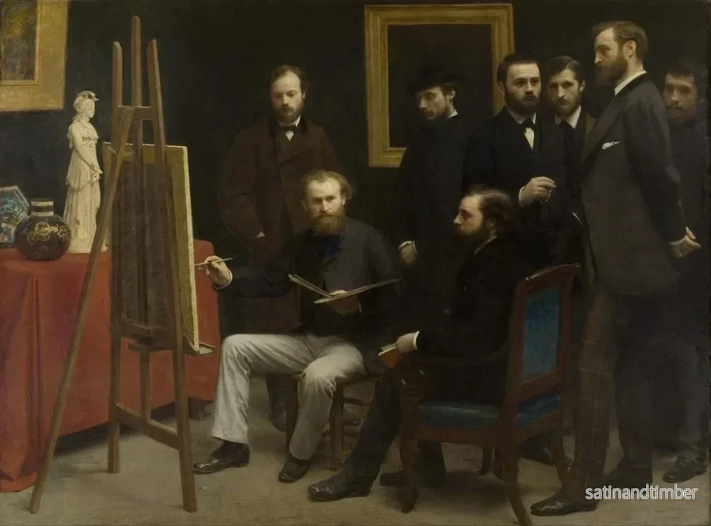 Reproduktion av målningen En ateljé i Batignolles - Henri Fantin-Latour - Bild 2