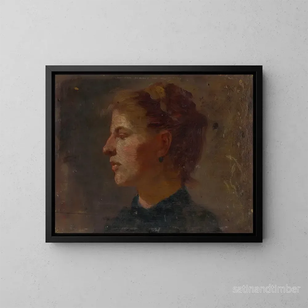 Reproduktion av målningen Studie av ett huvud av en ung kvinna – Ferdinand Katona Reproduktion av målningen Studie av ett huvud av en ung kvinna – Ferdinand Katona