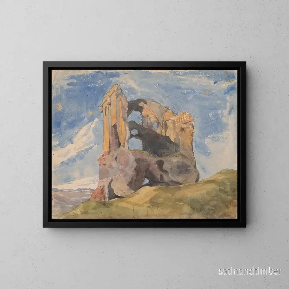 Reproduktion av målningen Tombe en Campagne - Hercules Brabazon Brabazon