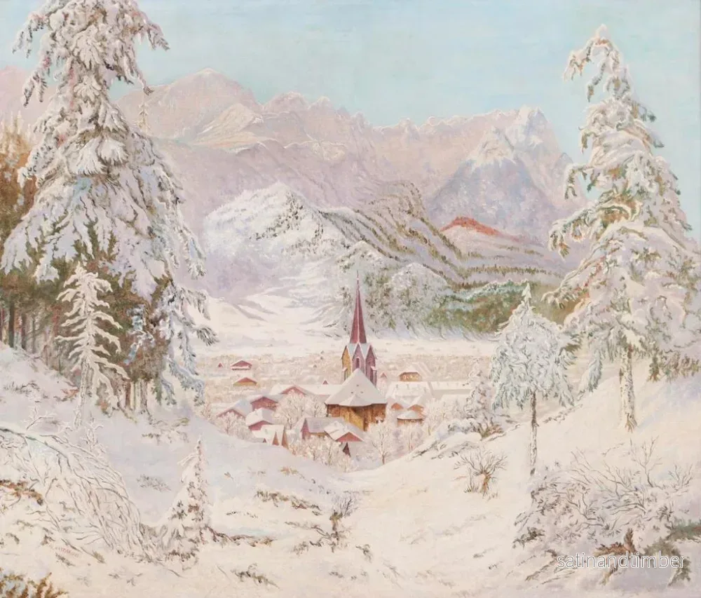 Reproduktion av målningen Vue sur Garmisch-Partenkirchen - Eduard Kasparides - Bild 2