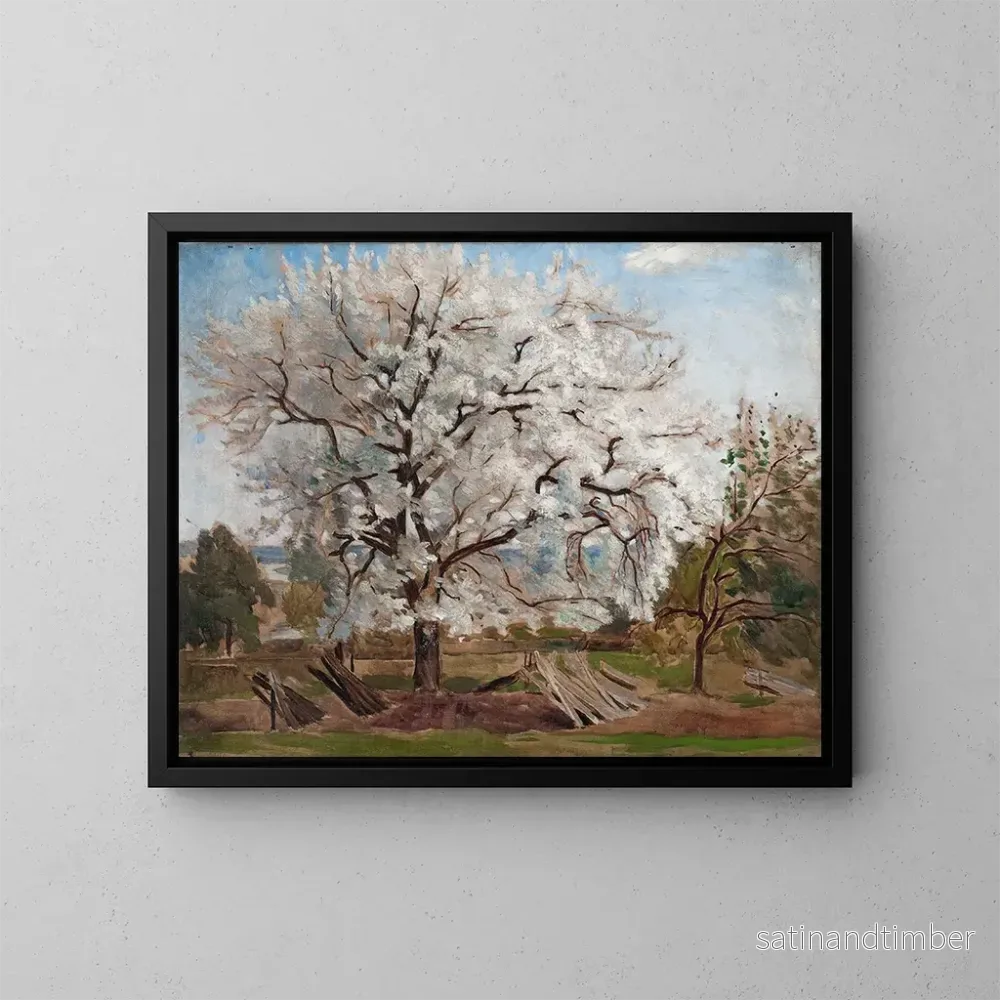 Reproduktion av målningen Pommier en fleurs - Carl Fredrik Hill