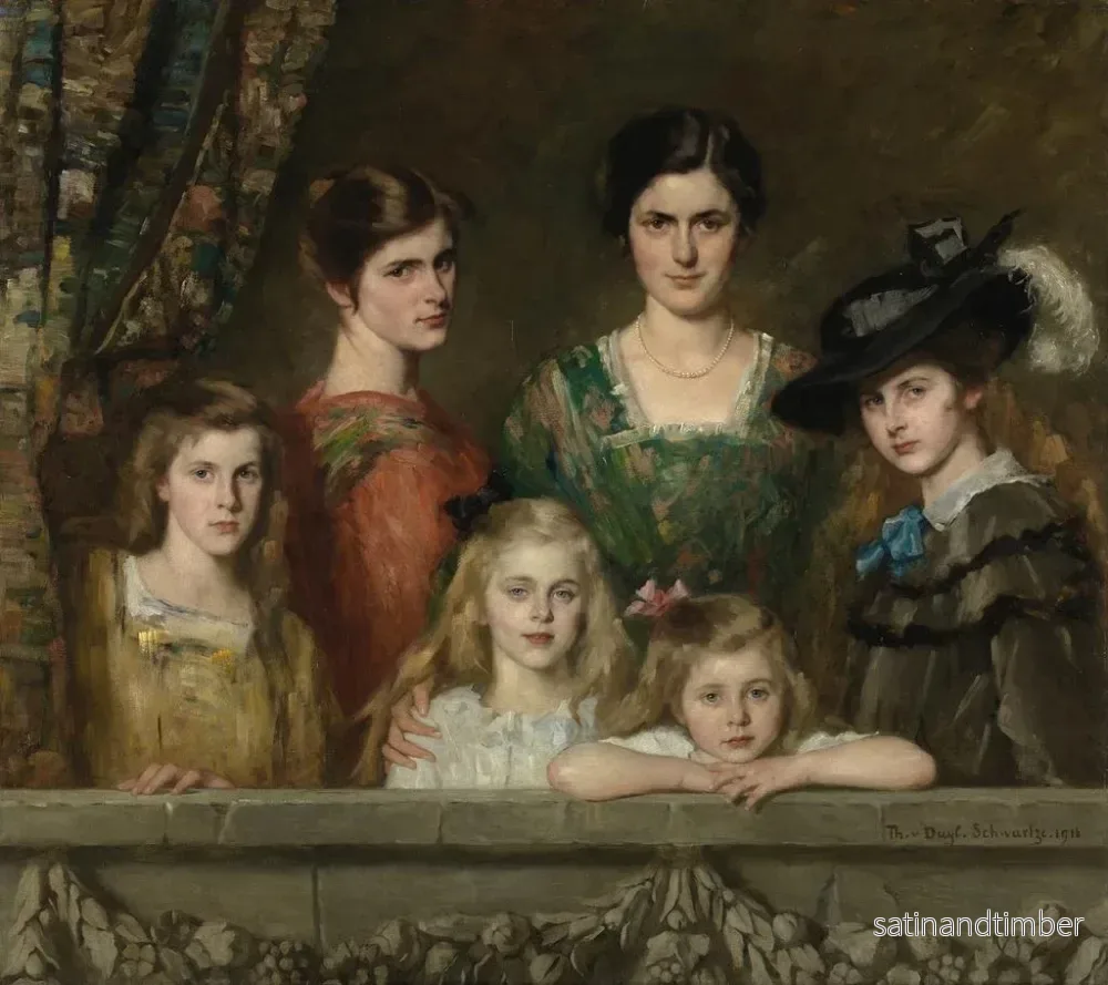 Reproduktion av målningen Les six filles Boissevain - Thérèse Schwartze - Bild 2