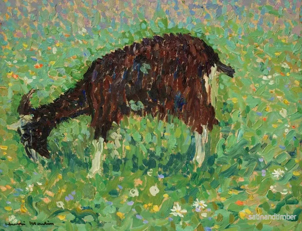 Reproduktion av målningen Get i ett blomsterfält - Henri Martin - Bild 2