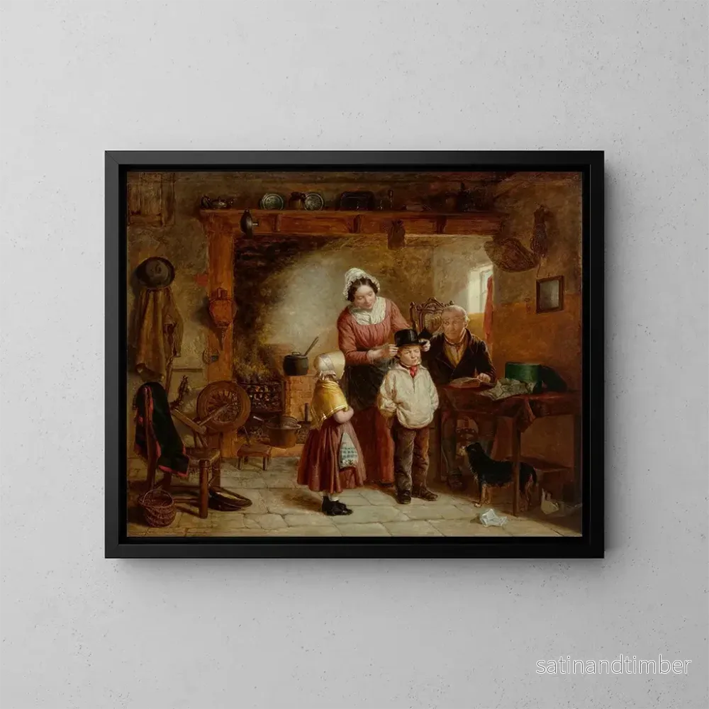 Reproduktion av målningen Le tout nouveau chapeau - William Hemsley