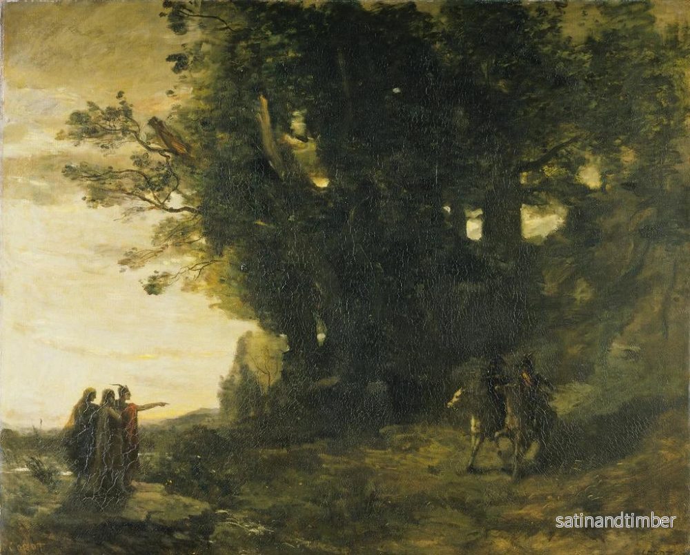 Reproduktion av målningen Landskap av Macbeth - Jean-Baptiste-Camille Corot - Bild 2