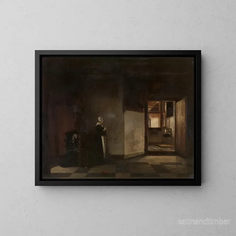 Reproduktion av målningen av ett holländskt interiör - Pieter de Hooch