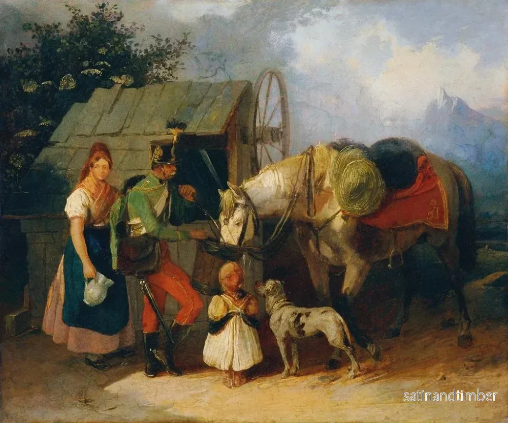 Reproduktion av målningen Hussard vid brunn - Wilhelm Richter - Bild 2