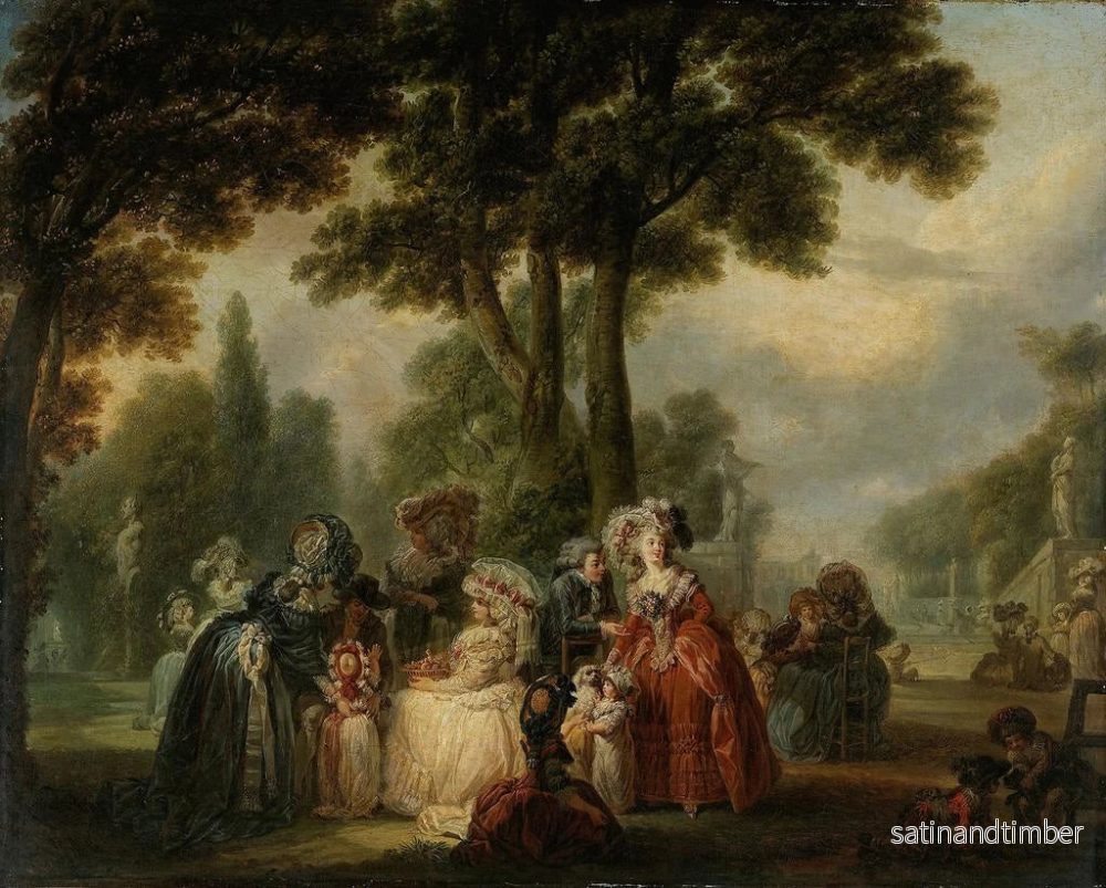 Reproduktion av målningen Samling i en park - François-Louis-Joseph Watteau - Bild 2