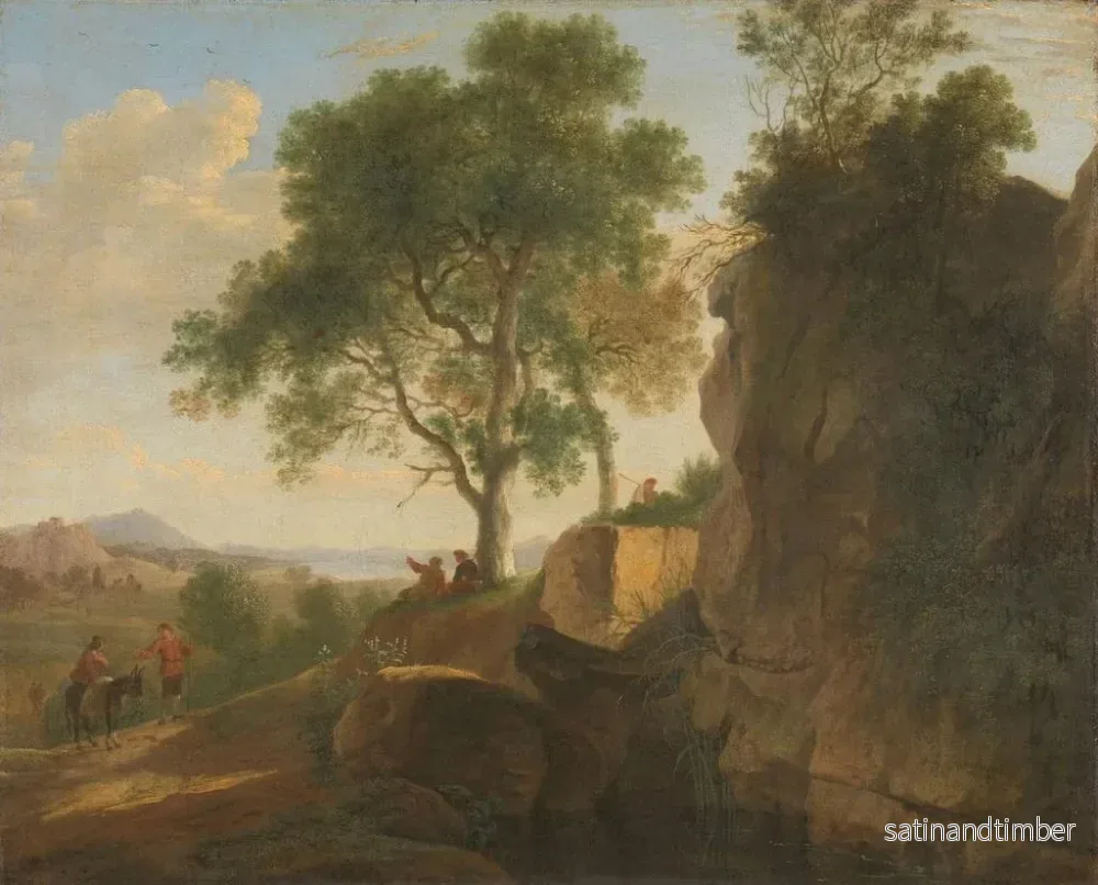 Reproduktion av målningen Landskap italienskt - Herman van Swanevelt - Bild 2