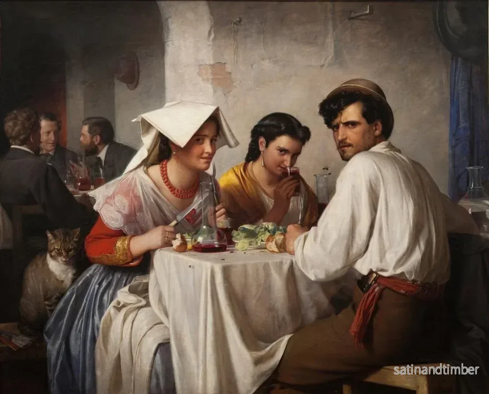 Reproduktion av målningen I en romersk osteria - Carl Bloch - Bild 2