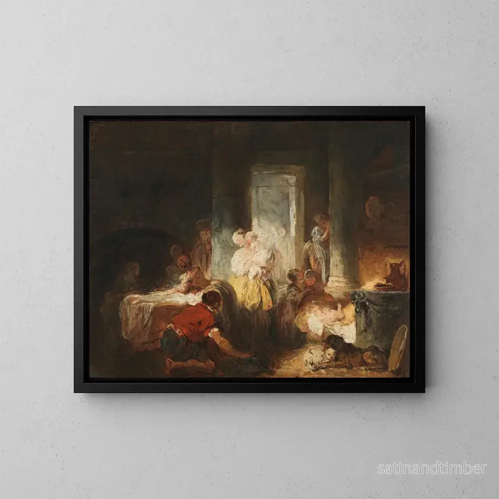 Reproduktion av målningen Romersk inomhusmålning - Jean-Honoré Fragonard