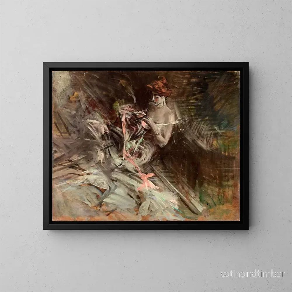 Reproduktion av målningen La robe de bal - Giovanni Boldini
