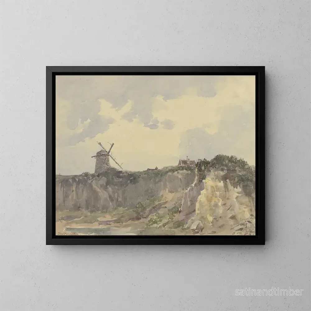 Reproduktion av målningen Landskapslandskap vid Bonne Nuit Bay - Friedrich Ernst Morgenstern