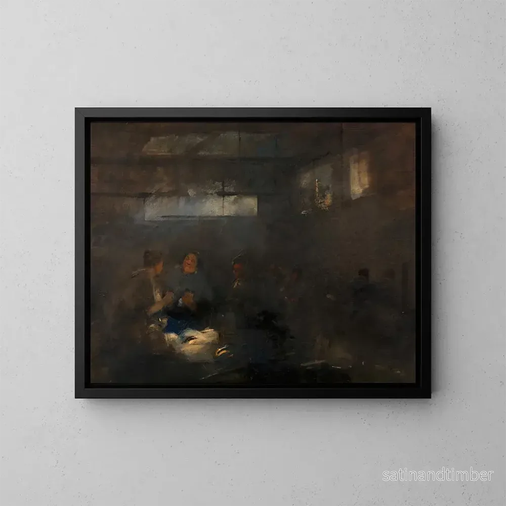 Reproduktion av målningen Halle aux poissons - Carl von Merode