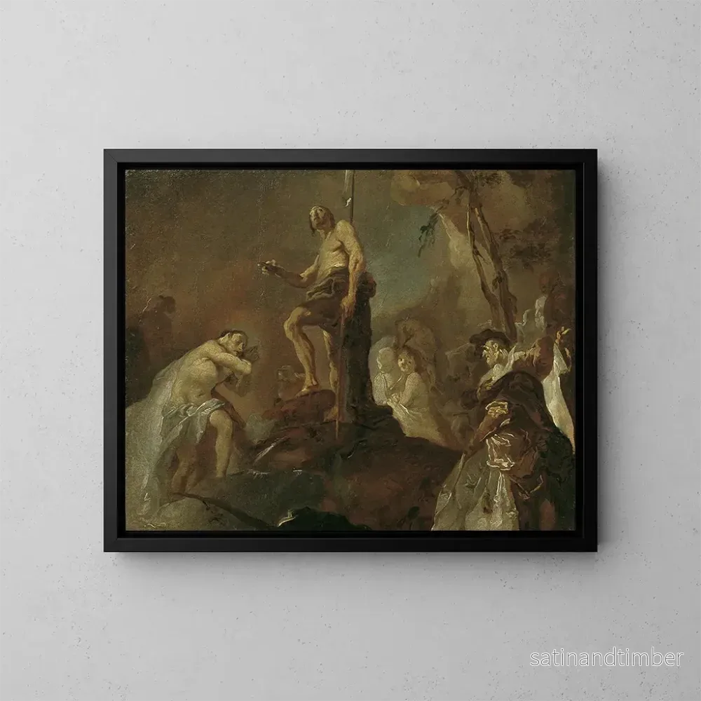 Reproduktion av målningen Le Baptême du Christ - Joseph Winterhalder le Jeune