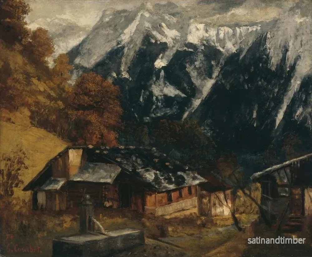 Reproduktion av målningen En alpinskildring - Gustave Courbet - Bild 2