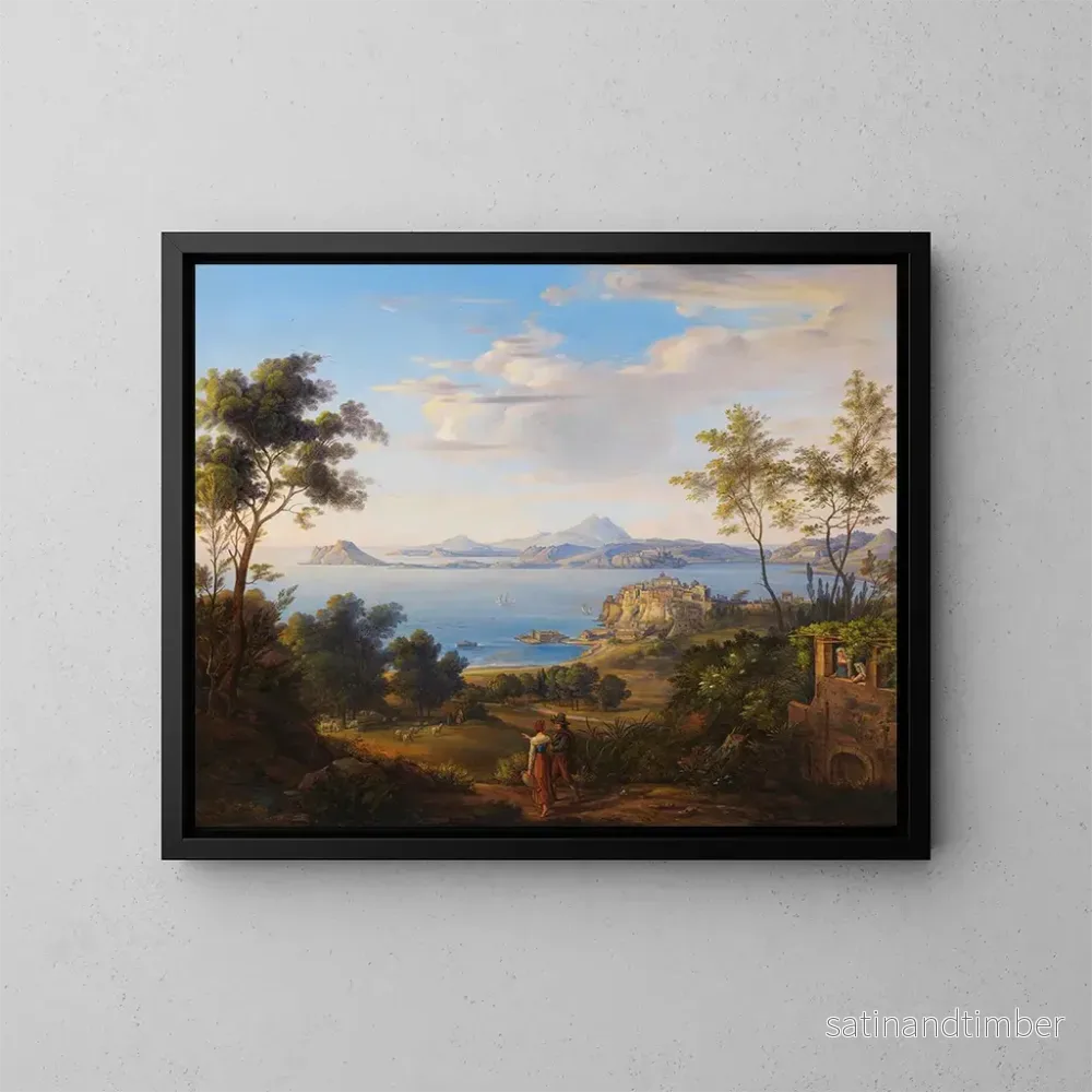 Reproduktion av målningen La baie de Pouzzoles près de Naples – Johann Joachim Faber Reproduktion av målningen La baie de Pouzzoles près de Naples – Johann Joachim Faber