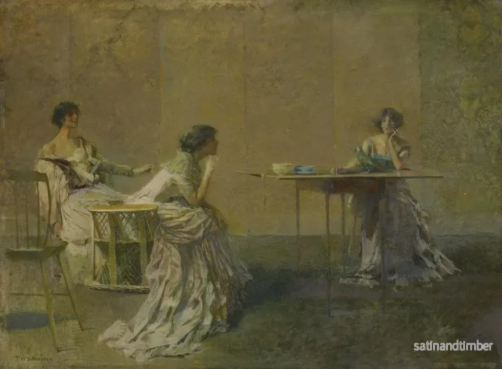 Reproduktion av målningen Le Commérage - Thomas Wilmer Dewing - Bild 2