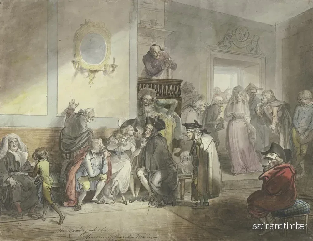 Reproduktion av målningen Casino vénitien - Johann Heinrich Ramberg - Bild 2