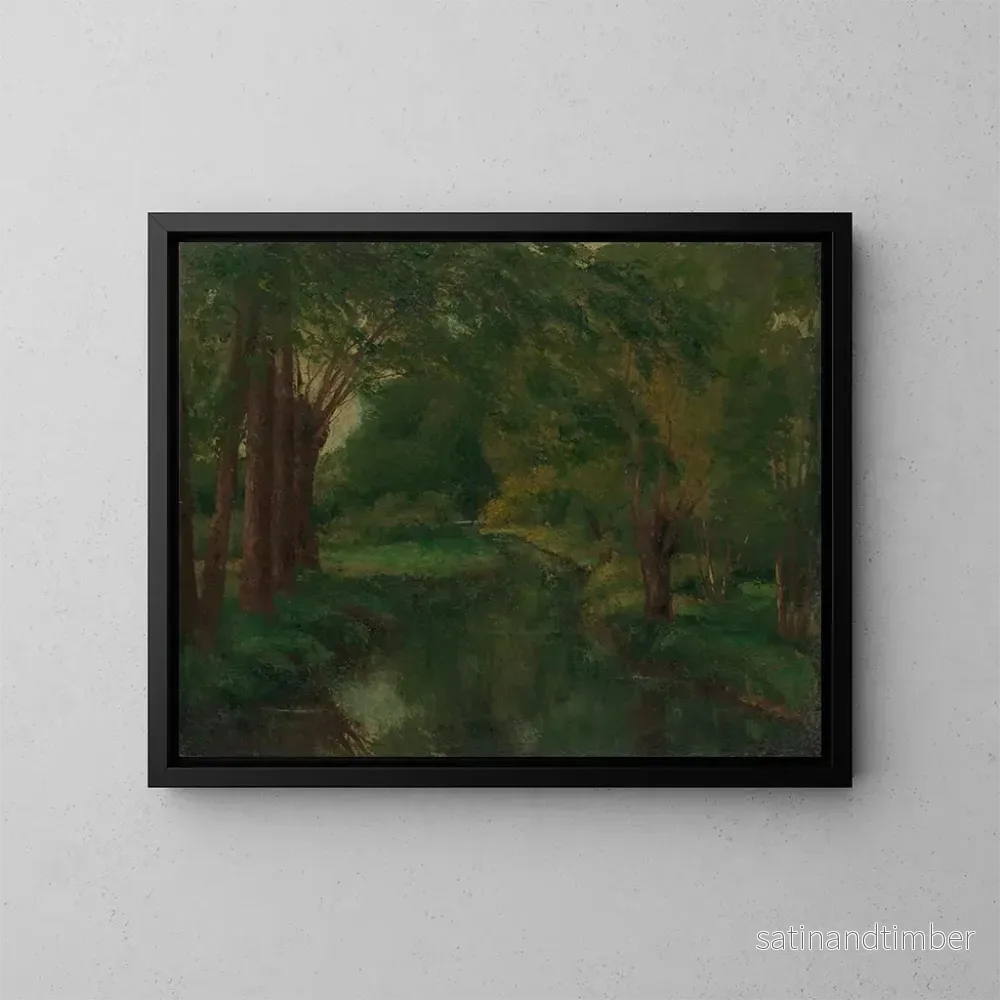 Reproduktion av målningen En bäck i en glänta - Gustave Courbet