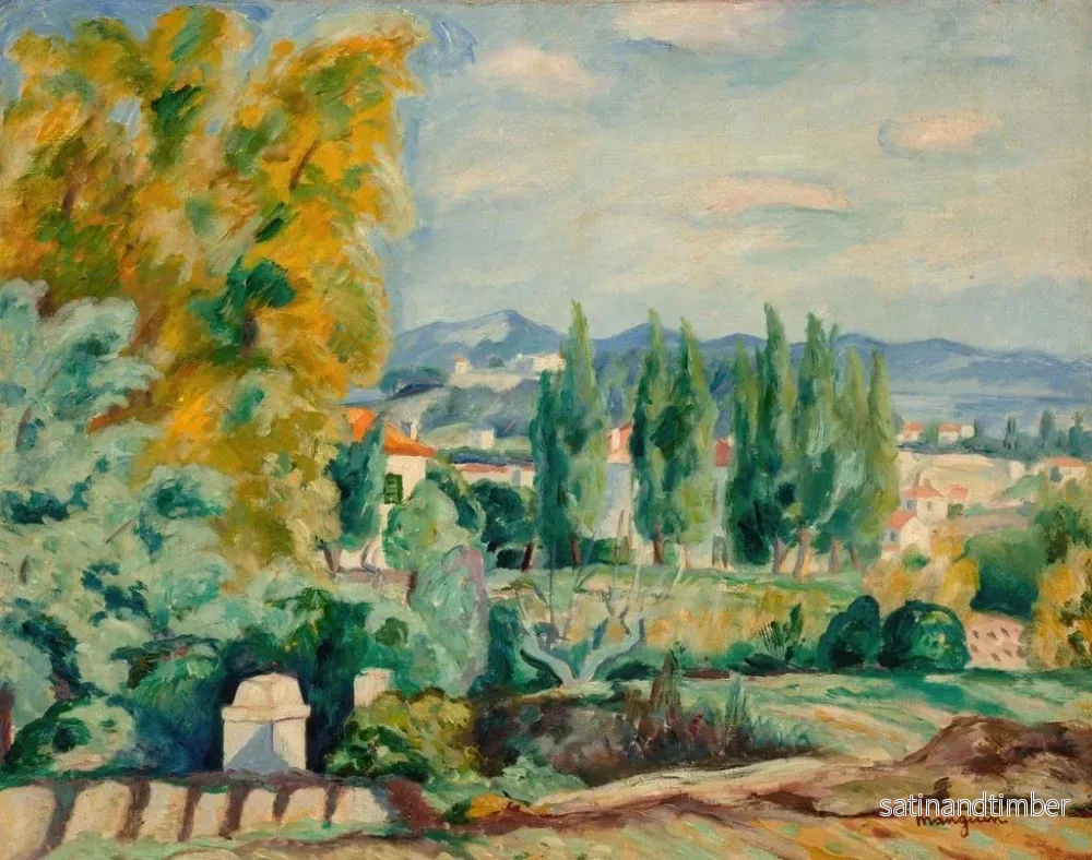 Reproduktion av målningen av höstlandskap runt Saint-Tropez - Henri Manguin - Bild 2