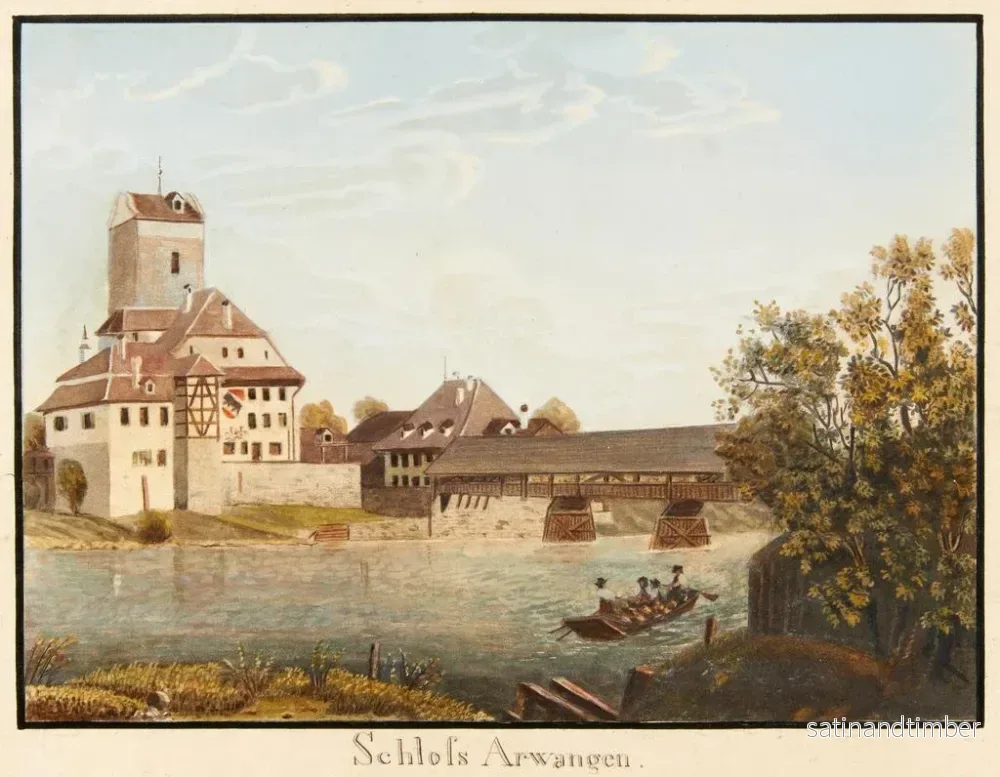 Reproduktion av målningen Château d'Arwangen - Jakob Samuel Weibel - Bild 2