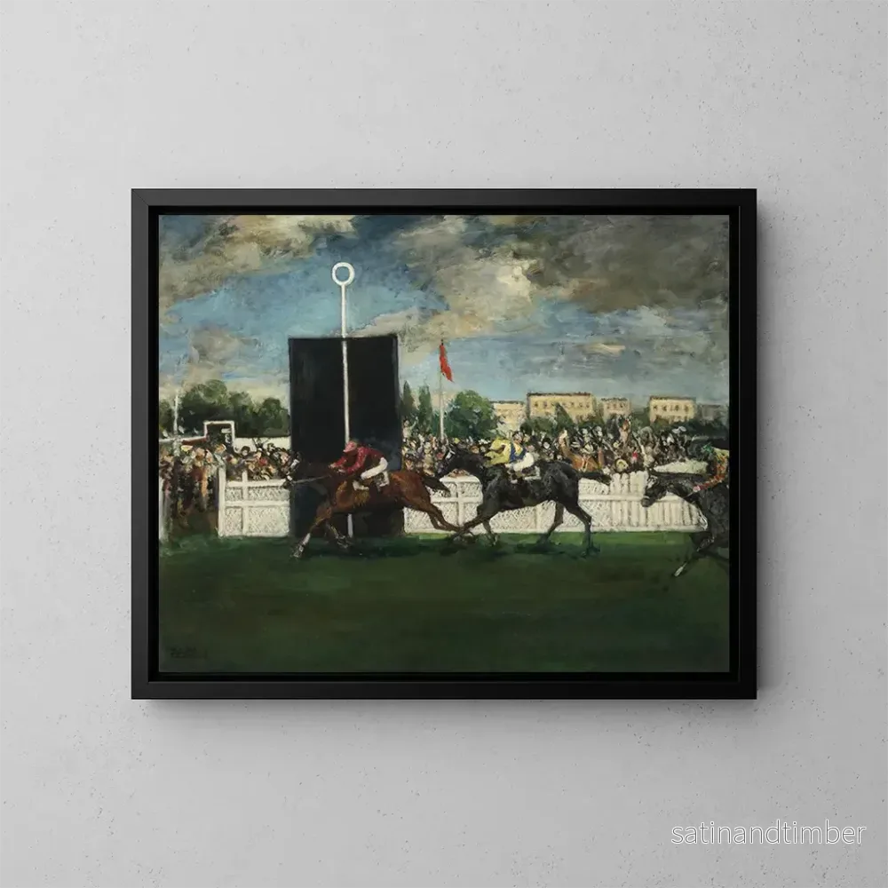 Reproduktion av målningen L'arrivée dans une course de campagne anglaise - Jacques-Émile Blanche