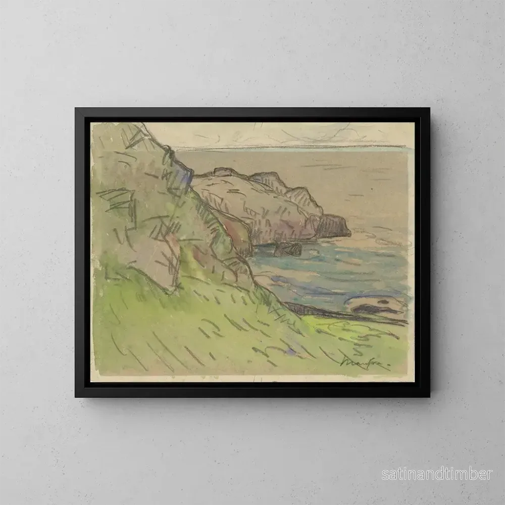 Reproduktion av målningen av klippig kust i Bretagne – Maxime Maufra Reproduktion av målningen av klippig kust i Bretagne – Maxime Maufra