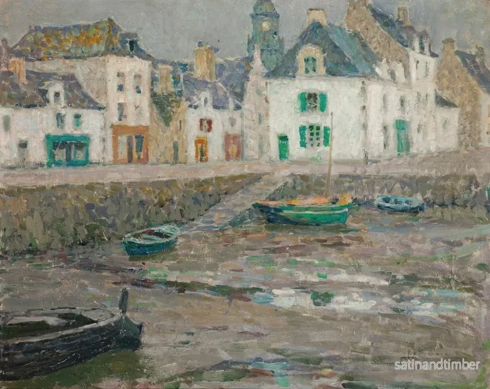 Reproduktion av målningen Les maisons des marins, Le Croisic - Henri Le Sidaner - Bild 2
