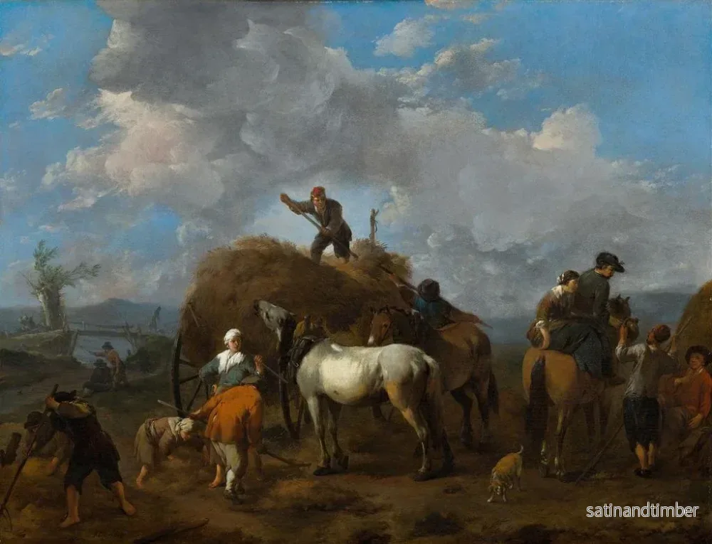 Reproduktion av målningen La Fauche des foins - Johannes Lingelbach - Bild 2