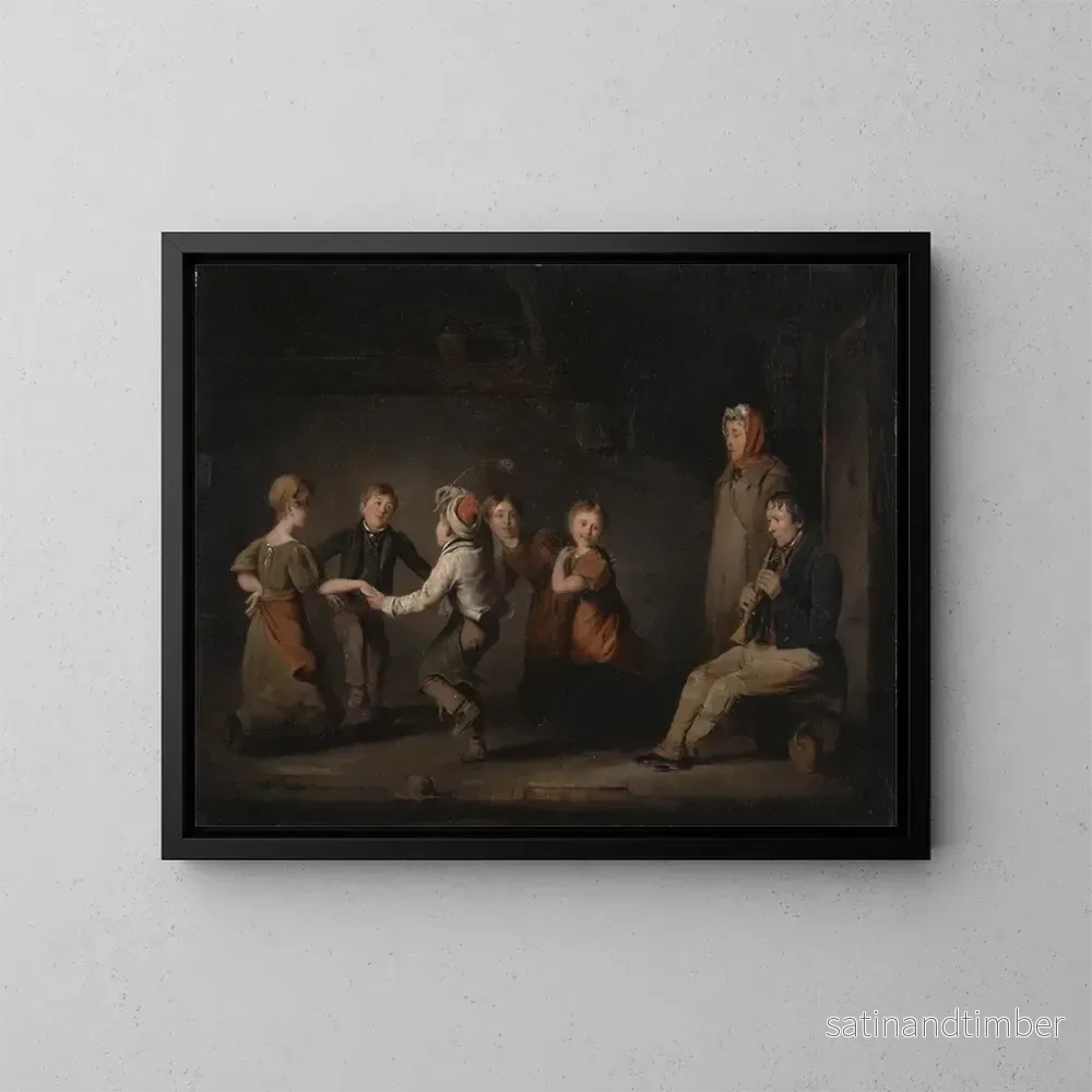 Reproduktion av målningen Rond de roses - Thomas Webster