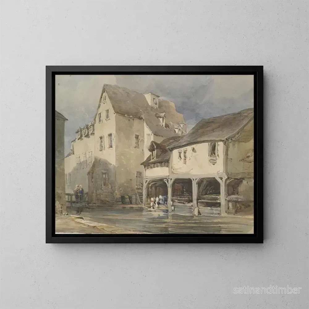 Reproduktion av målningen av Moulin Saint-Lavoir i Chartres - William Callow