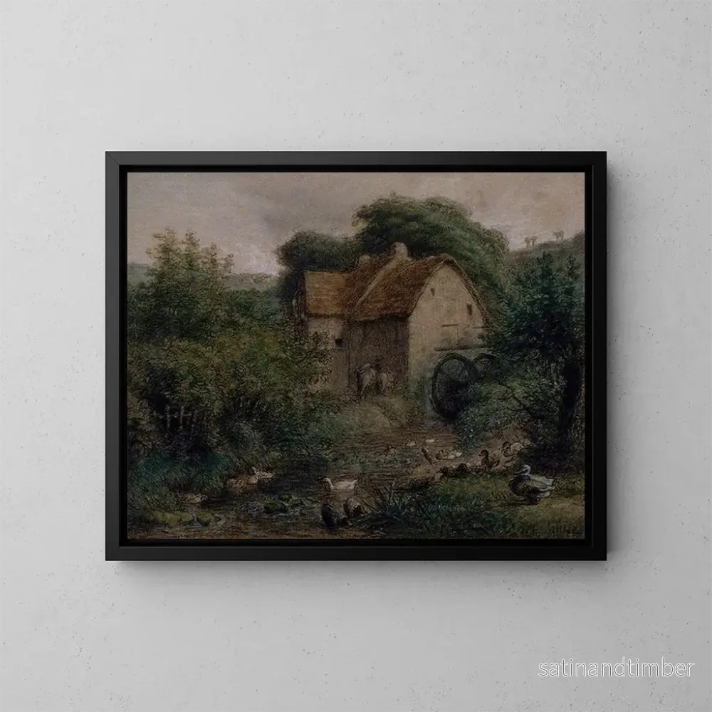 Reproduktion av målningen Le Vieux Moulin - Jean-François Millet