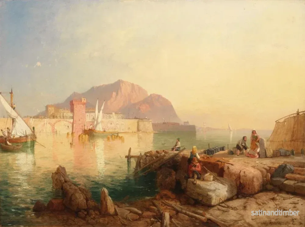 Reproduktion av målningen La Baie de Palerme - James Baker Pyne - Bild 2