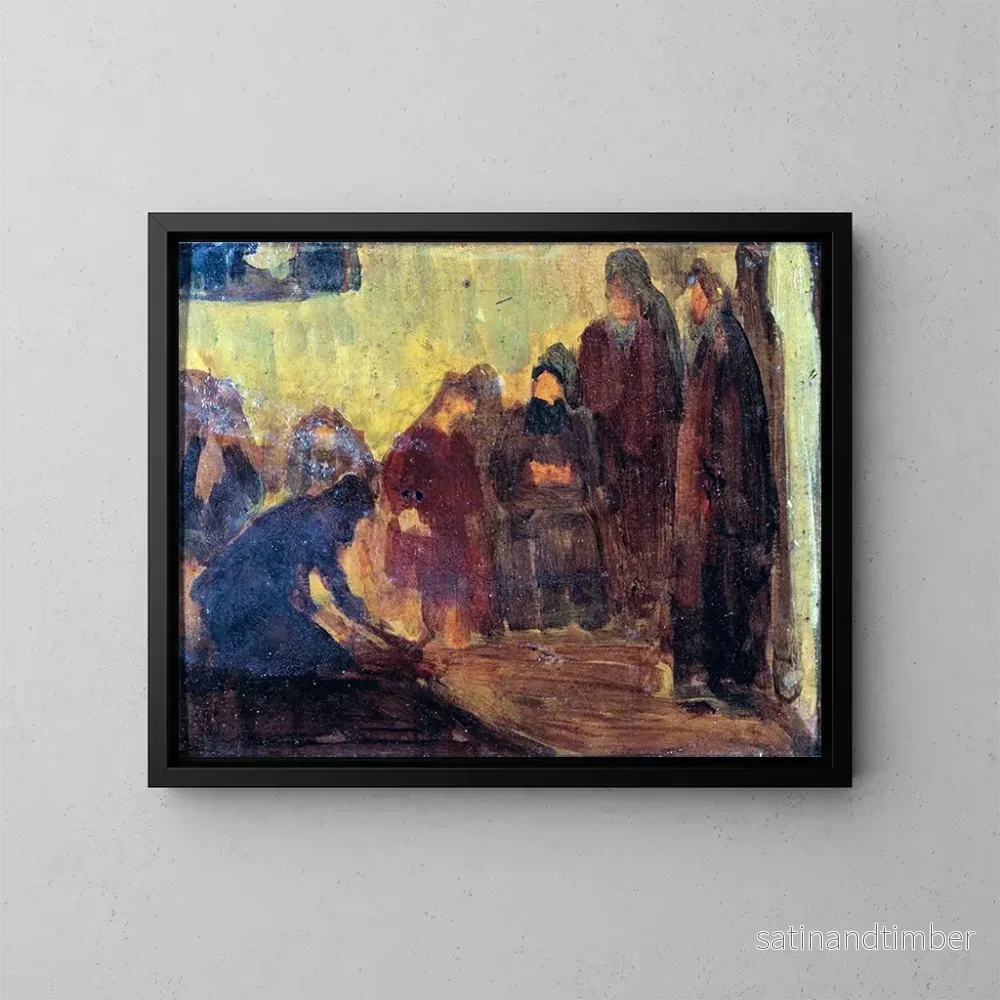Reproduktion av målningen Studie av Kristus som tvättar lärjungarnas fötter – Henry Ossawa Tanner