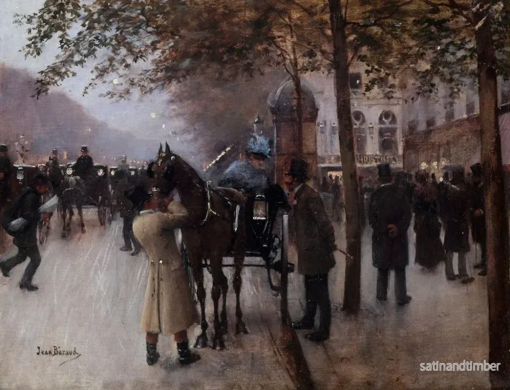Reproduktion av målningen Le boulevard des Capucines le soir devant le Café Napolitain - Jean Béraud - Bild 2