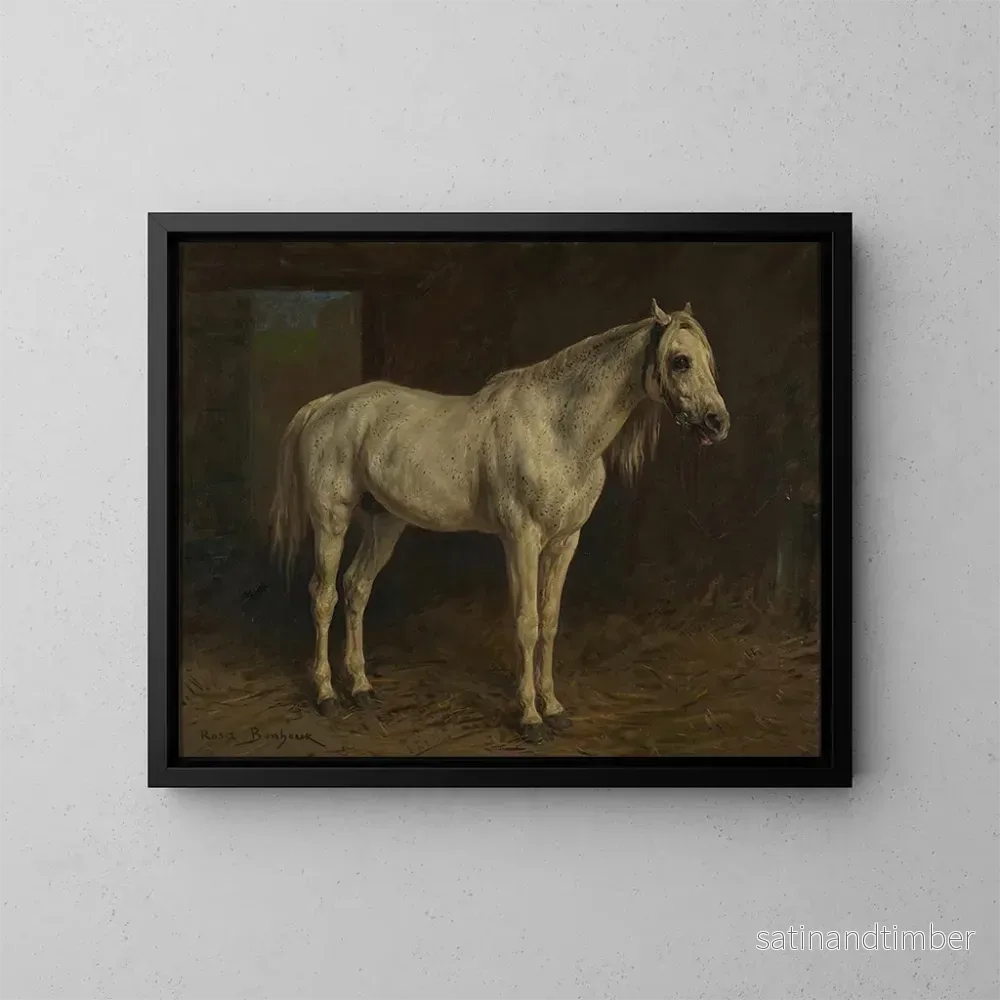 Reproduktion av målningen av den vita hästen - Rosa Bonheur